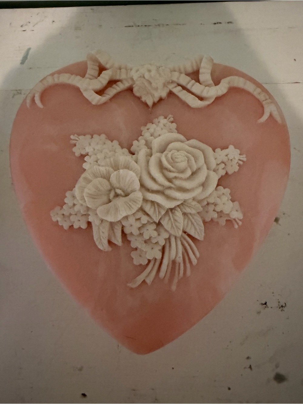 Pink vintage Incolay box